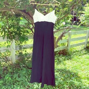 Black and white Gown